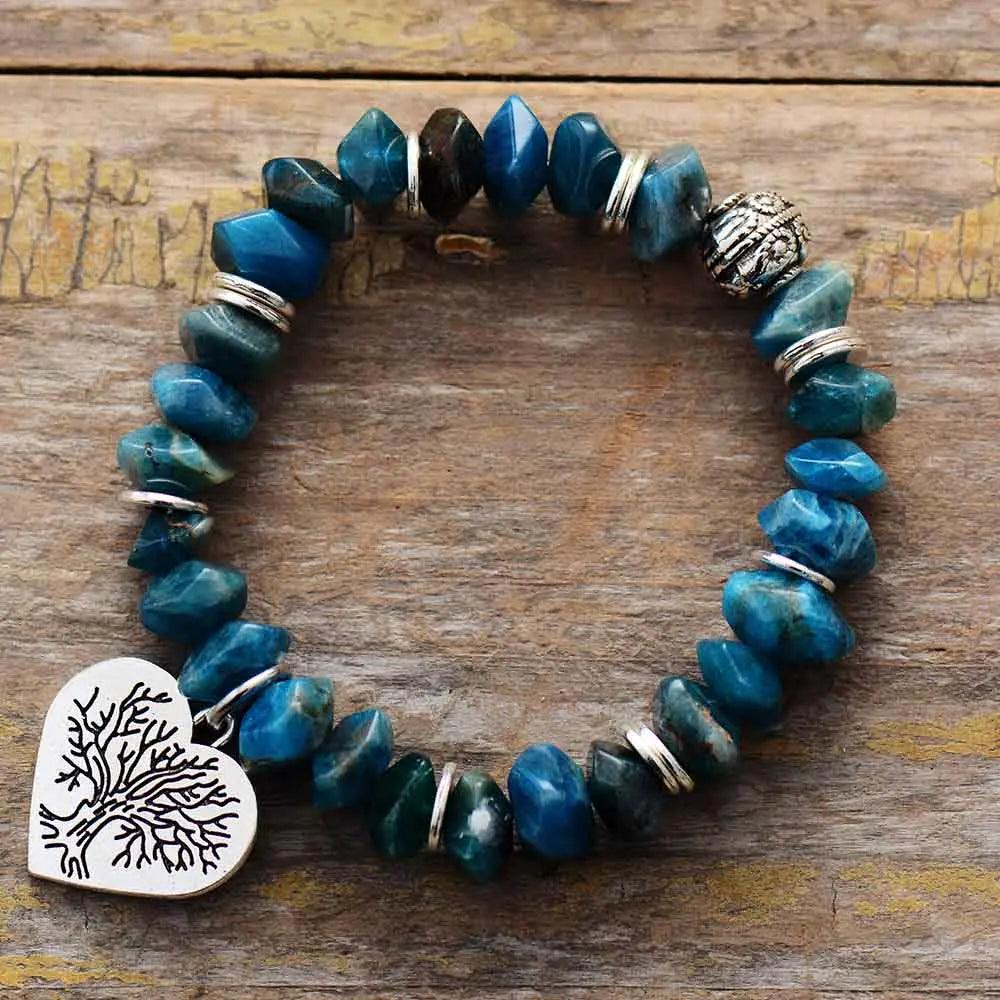 Apatit Baum des Lebens Armband "Göttliche Einsicht"
