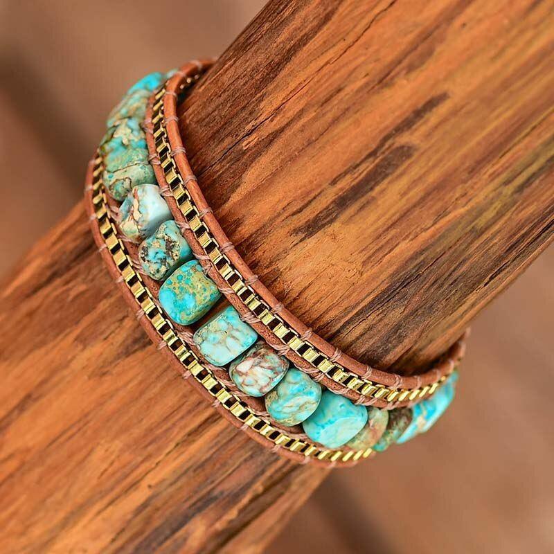 Armband "Blauer Horizont" aus Edelstein