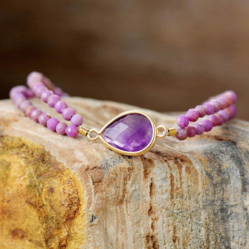Labradorit-Glimmer-Mondstein und Amazonit Armband "Zärtliche Liebe"