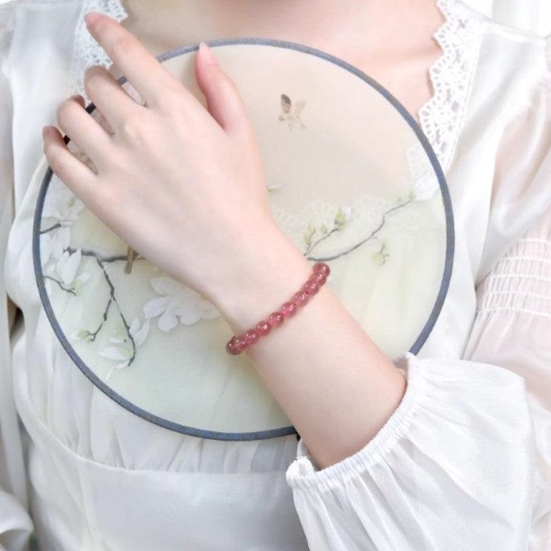 Erdbeerquarz Heilungsarmband