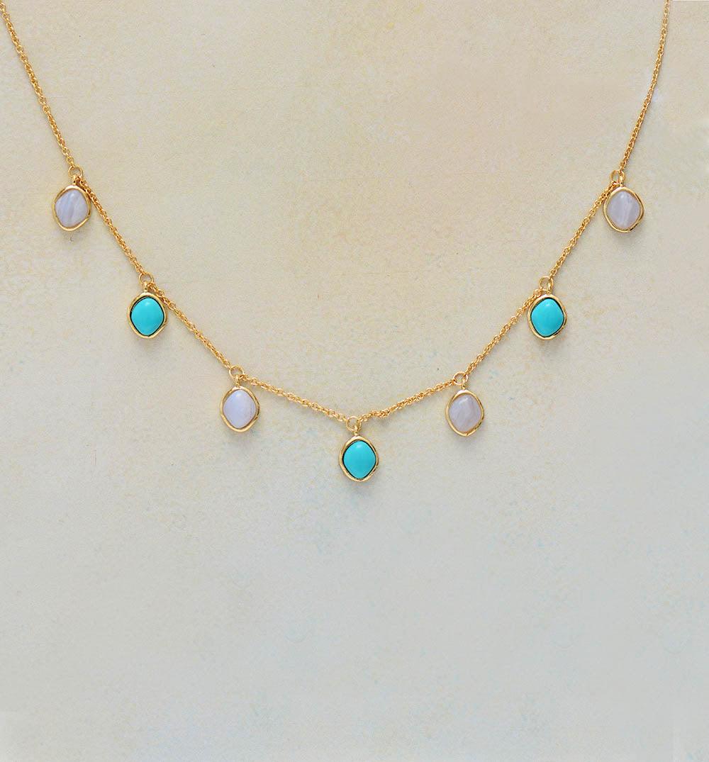 Das gute Leben: Achat- & Türkiskette