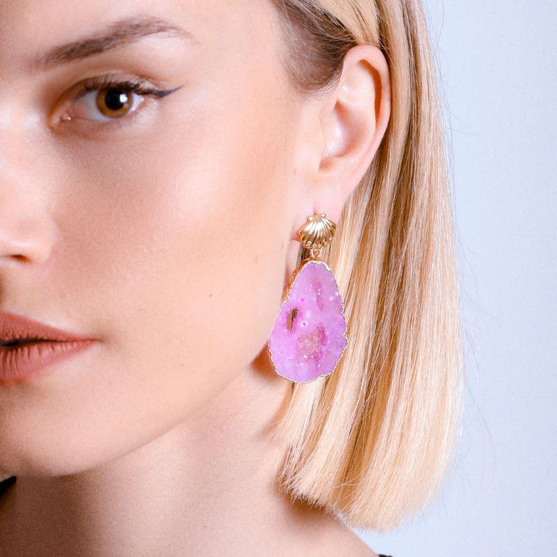 Ohrringe "Bezaubernde Meerjungfrauen" mit Druzy-Stein