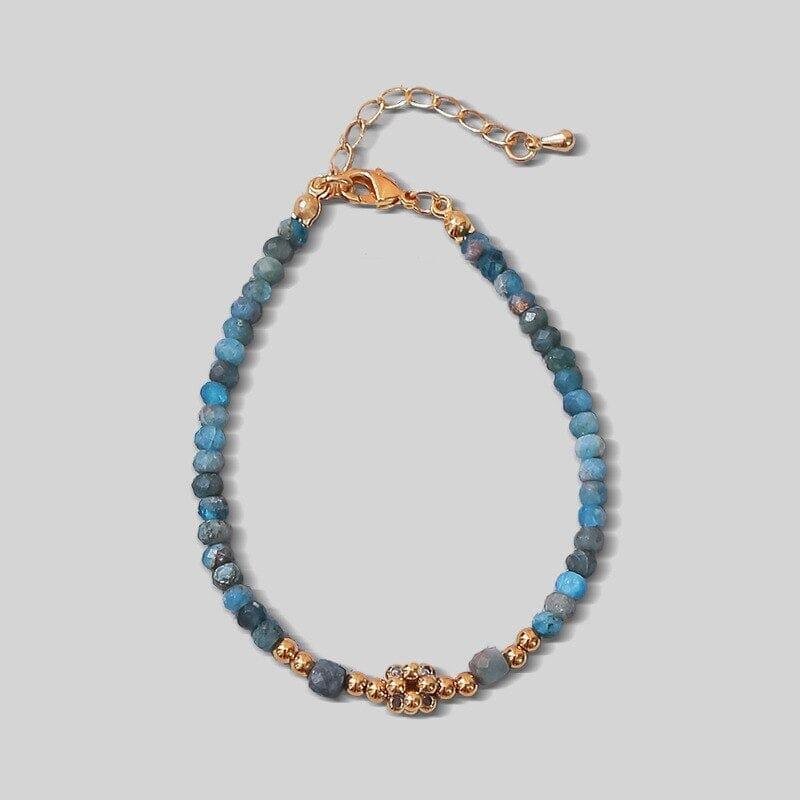 Armband & Halskette Set "Manifestation" mit blauem Apatit
