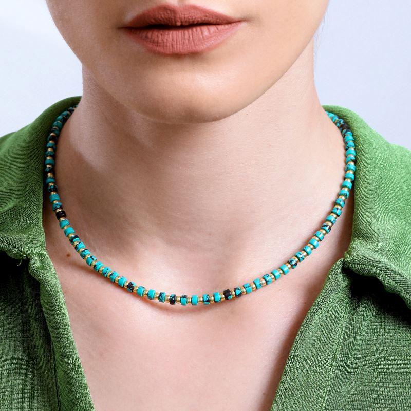 Choker-Halskette "Täglicher Segen" mit natürlichen Edelsteinen