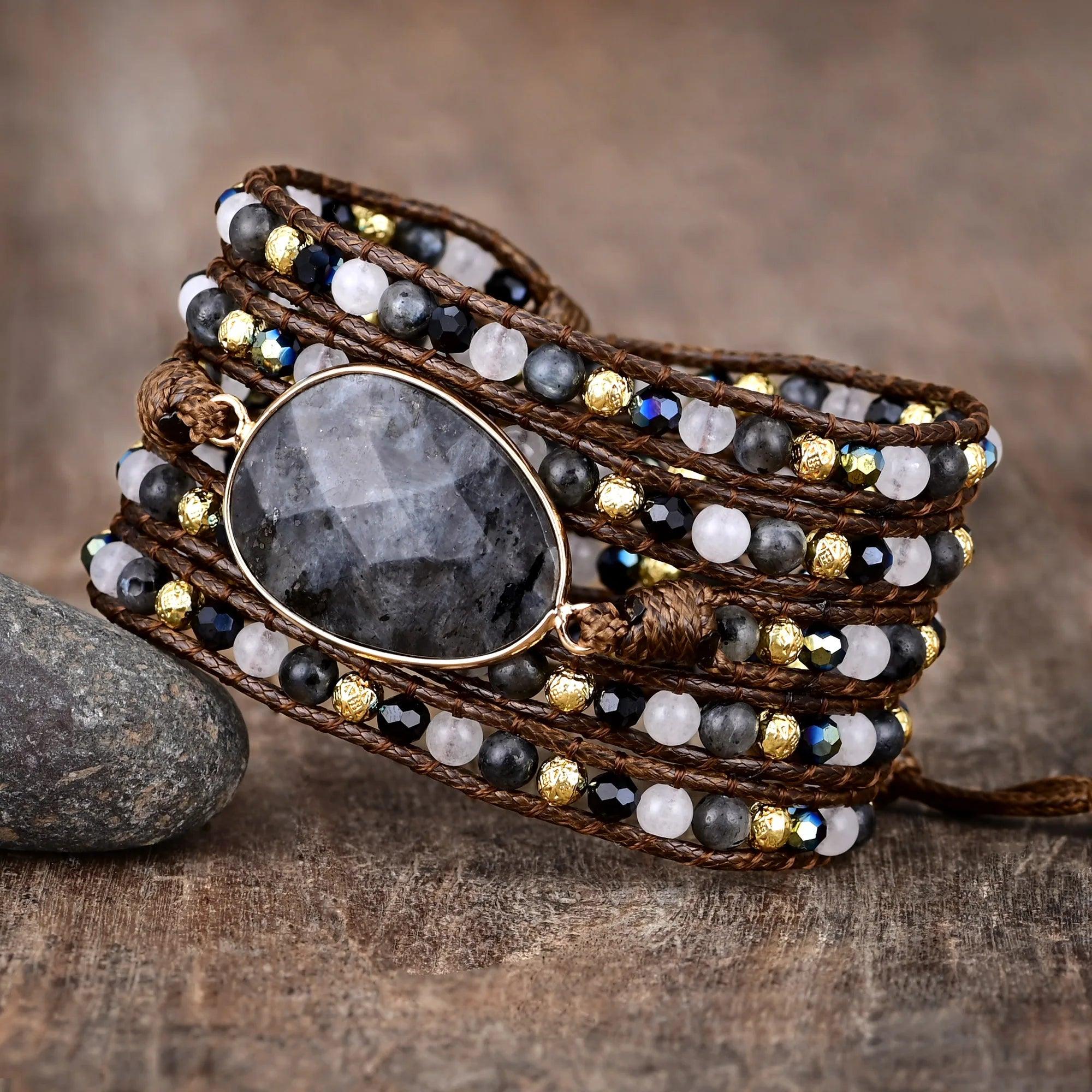 Naturstein-Armband "Ätherische Eklipse"