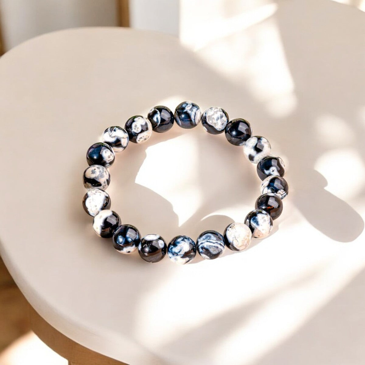 Beruhigende Wellen - Natürliches Orca-Achat-Heilarmband