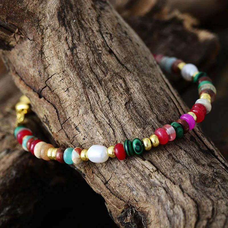 Jaspis und Perlen Armband "Nährendes"