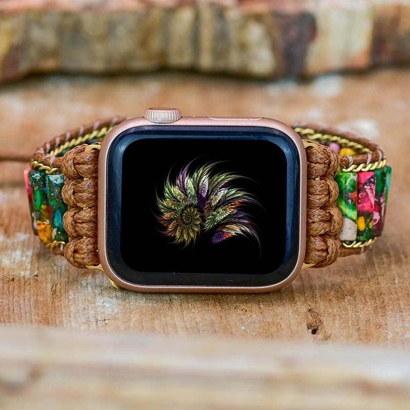 Apple Watch-Uhrenarmband "Blumengarten Kaiserjaspis"