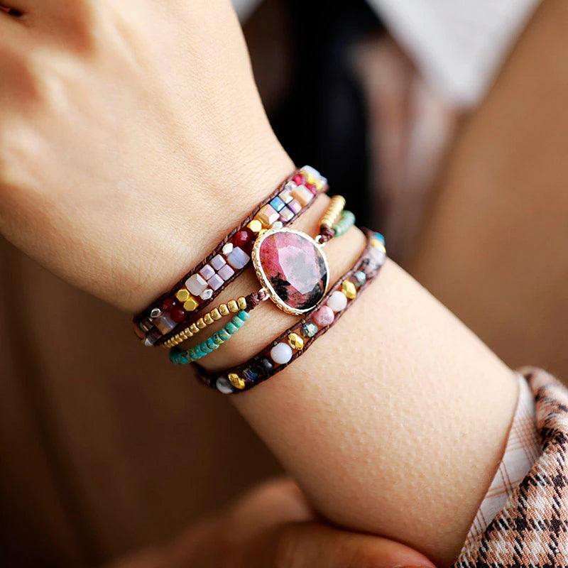 Jaspis-Armband "Vielschichtiges Pures Paradies"