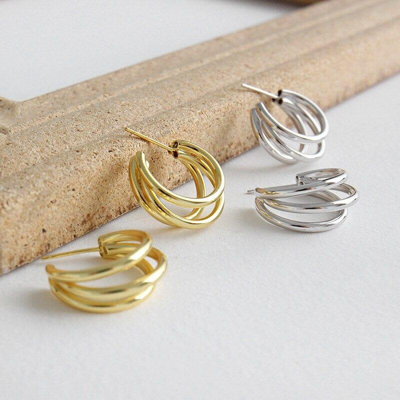 Tria - Stylische Dimensionsohrringe