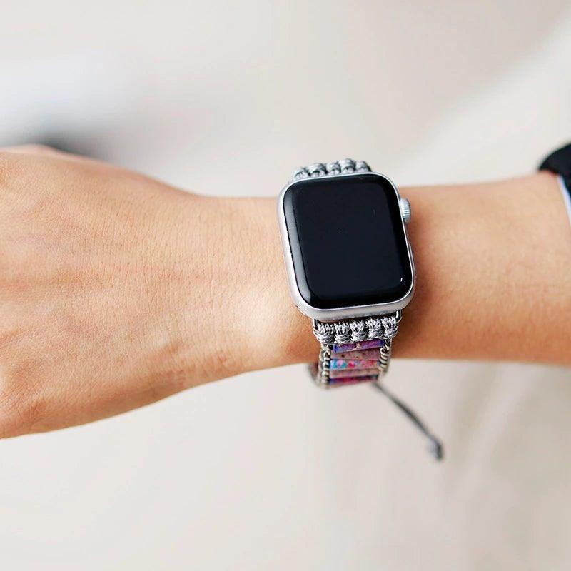 Apple Watch Uhrenarmband "Luzide Stärke" aus Jaspis