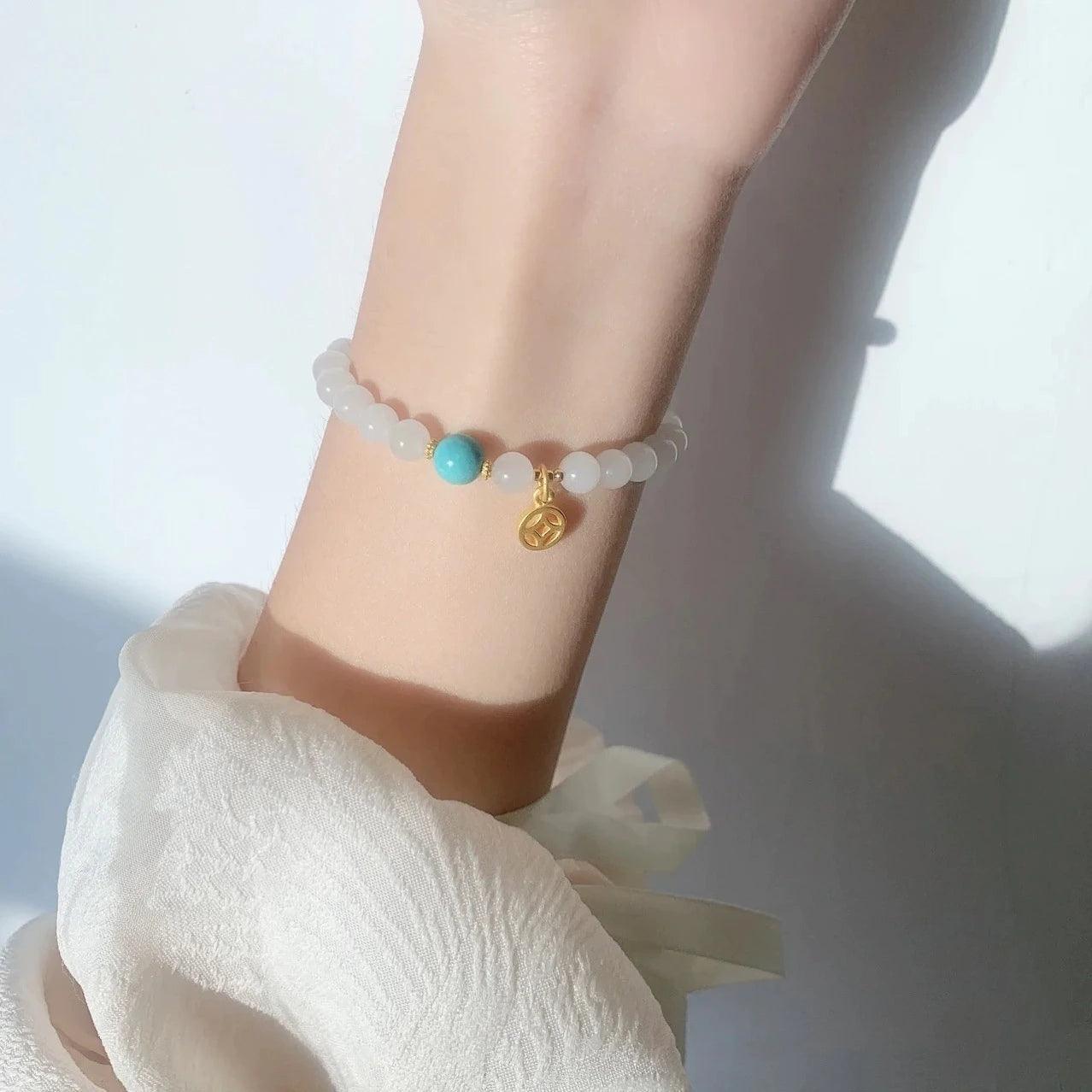 Jade-Sandelholz-Armband "Reine Energie" mit Anhänger