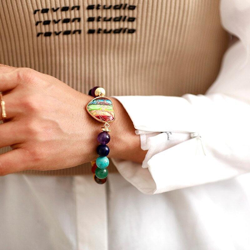 Naturstein-Armband "Chakra"