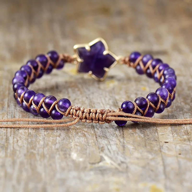 Rosenquarz- & Amethyst-Armband "Sternenträume"