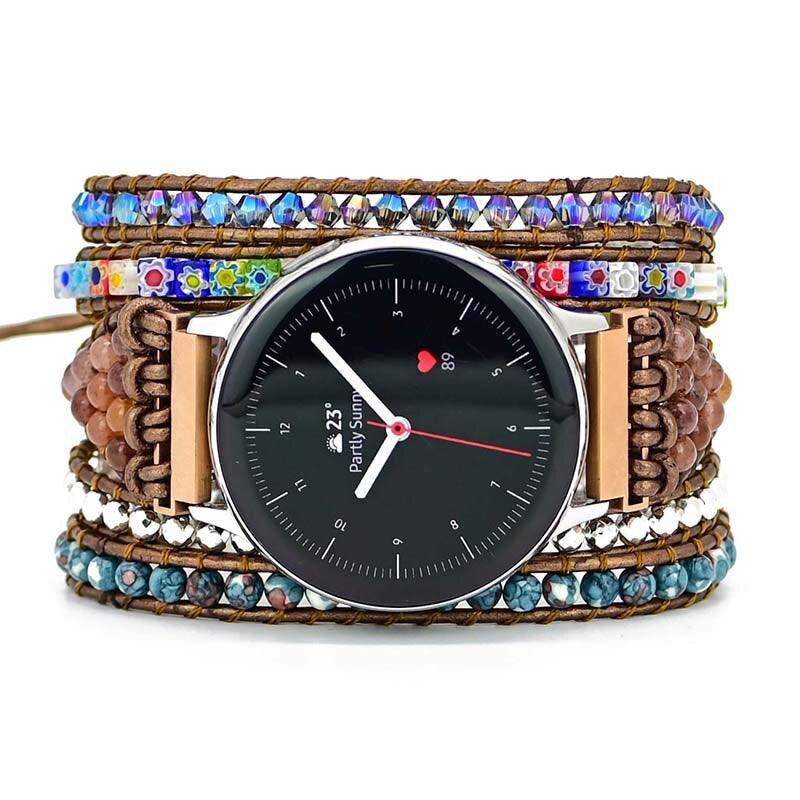 Samsung Uhrenarmband "Glänzende Einheit" aus Achat & Hämatit