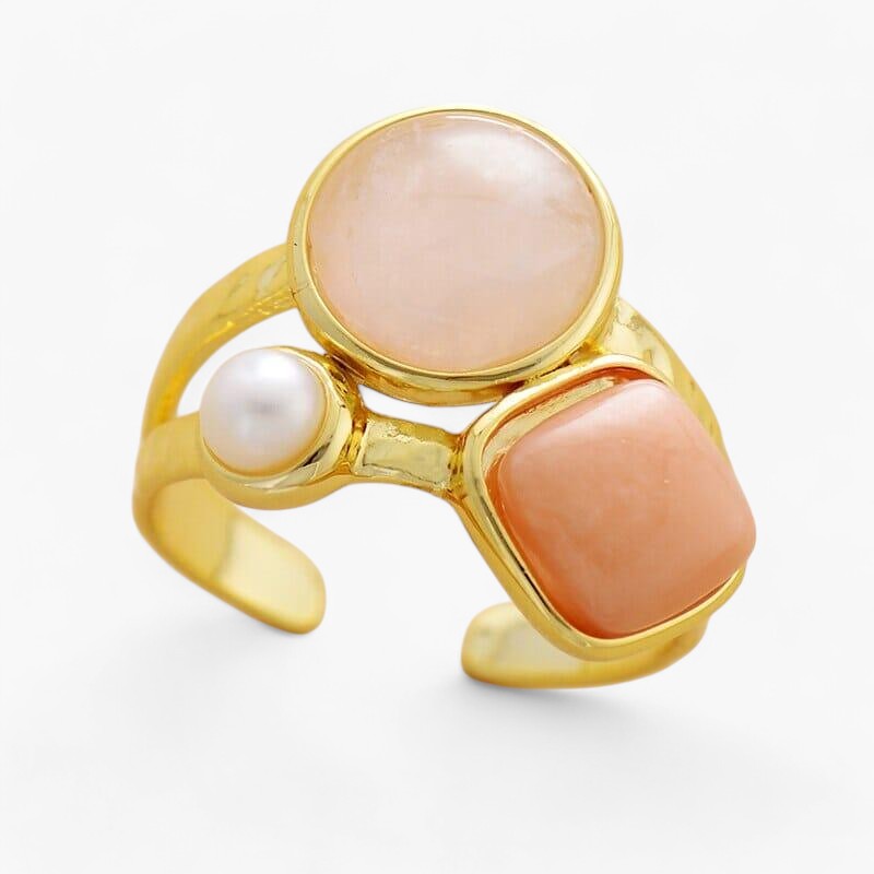 Statement-Ring mit natürlichen Edelsteinen "Aura Alchemist"