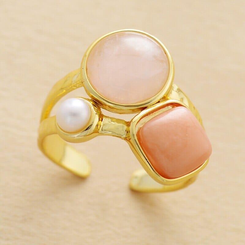 Statement-Ring mit natürlichen Edelsteinen "Aura Alchemist"