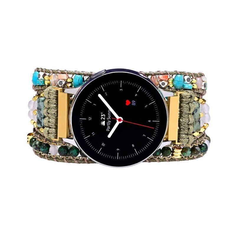 Samsung Uhrenarmband "Göttliche Transformation" mit Howlith & südafrikanischem Türkis