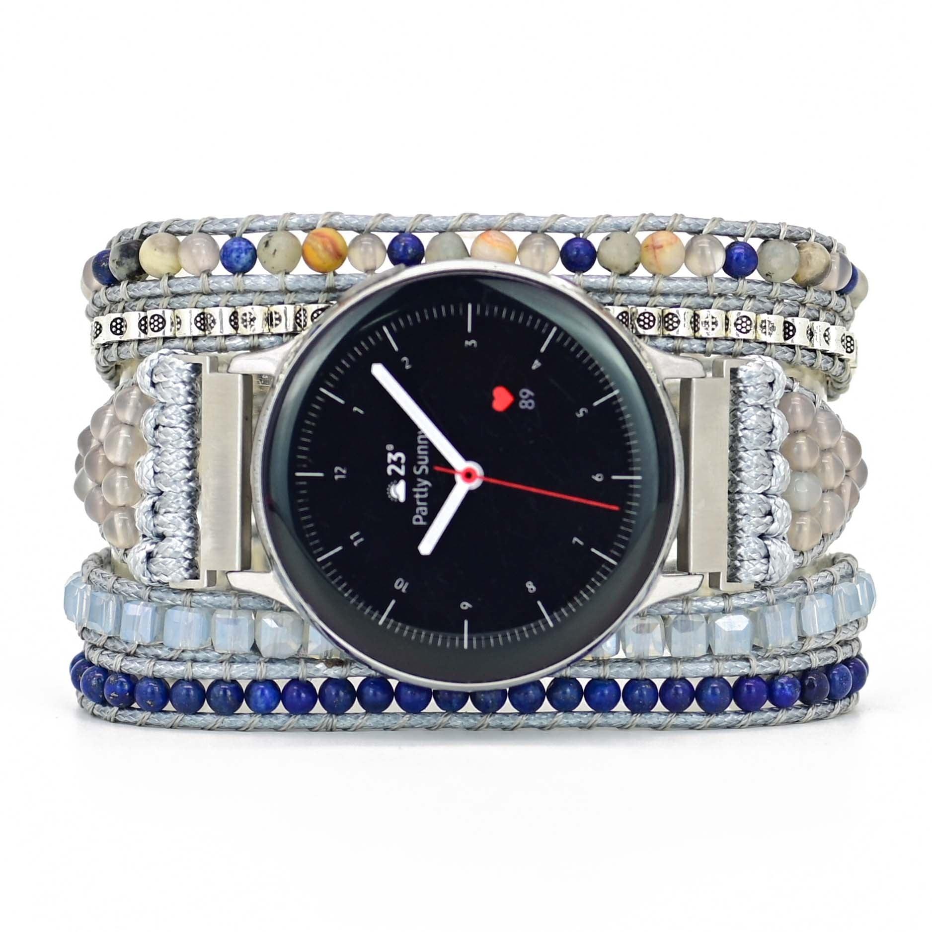 Uhrenarmband "Tiefer Frieden" aus Lapislazuli & Jaspis
