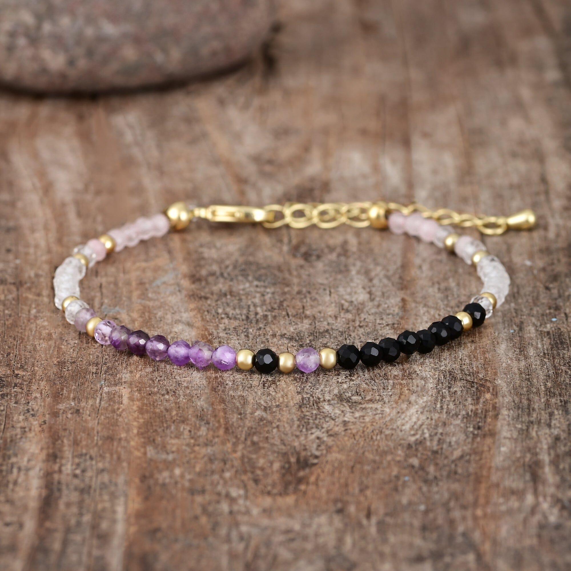 Armband aus natürlichen Edelsteinen "Heiliges Trio"
