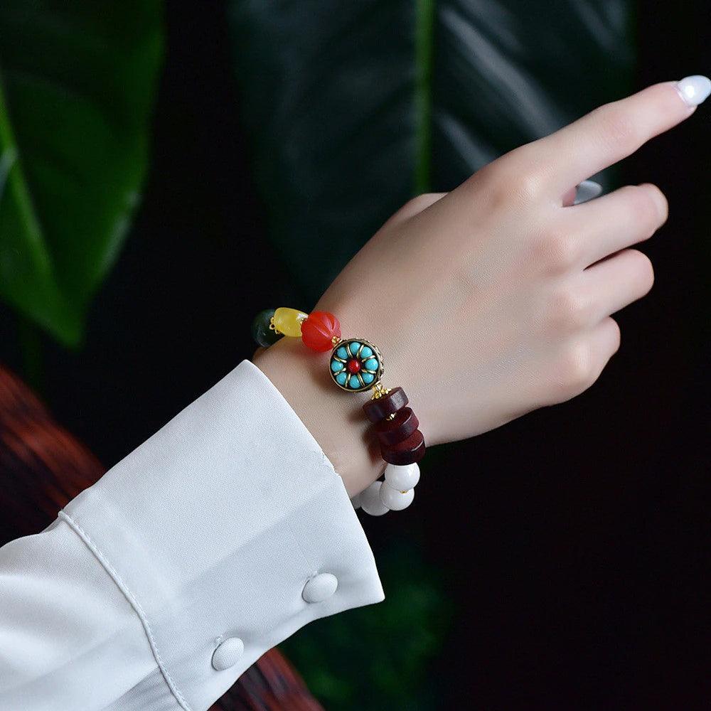 Jade Jaspis & Achat Armband "Vielfältig Opulent"