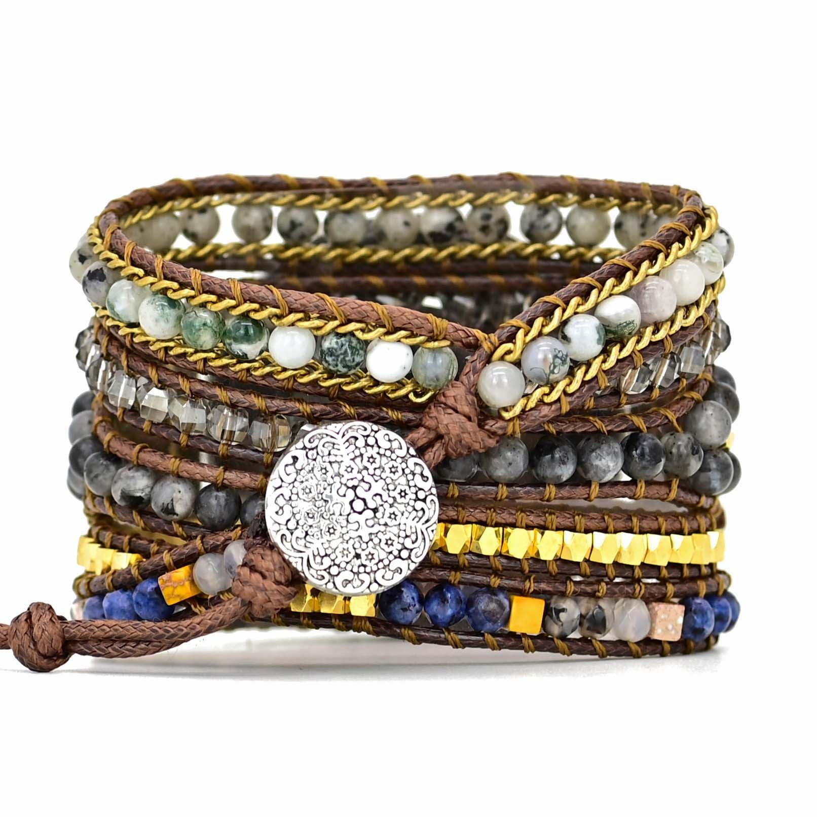 Samsung Uhrenarmband "Kaiserlich" aus schwarzem Labradorit & Achat