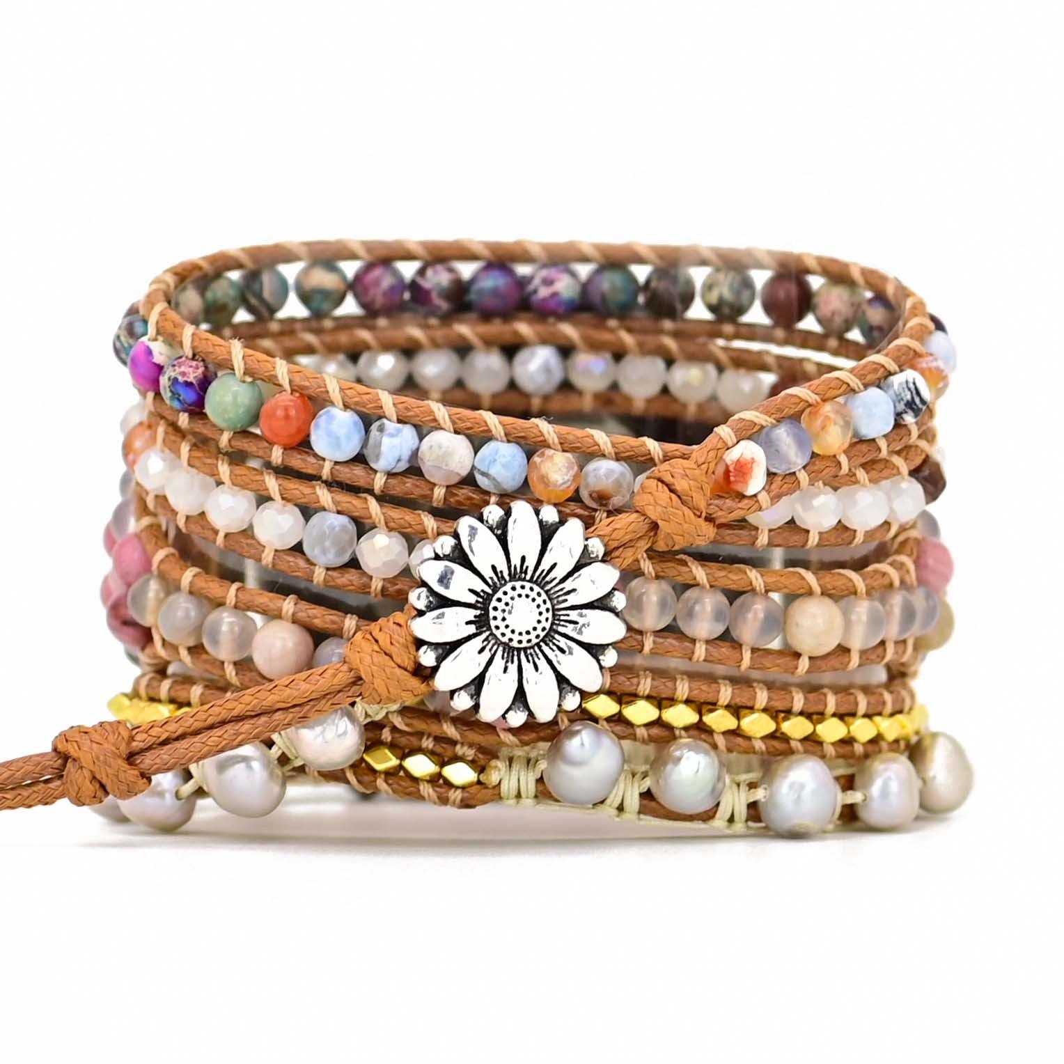 Armband "Subtil Schick" aus Jaspis und Perlen