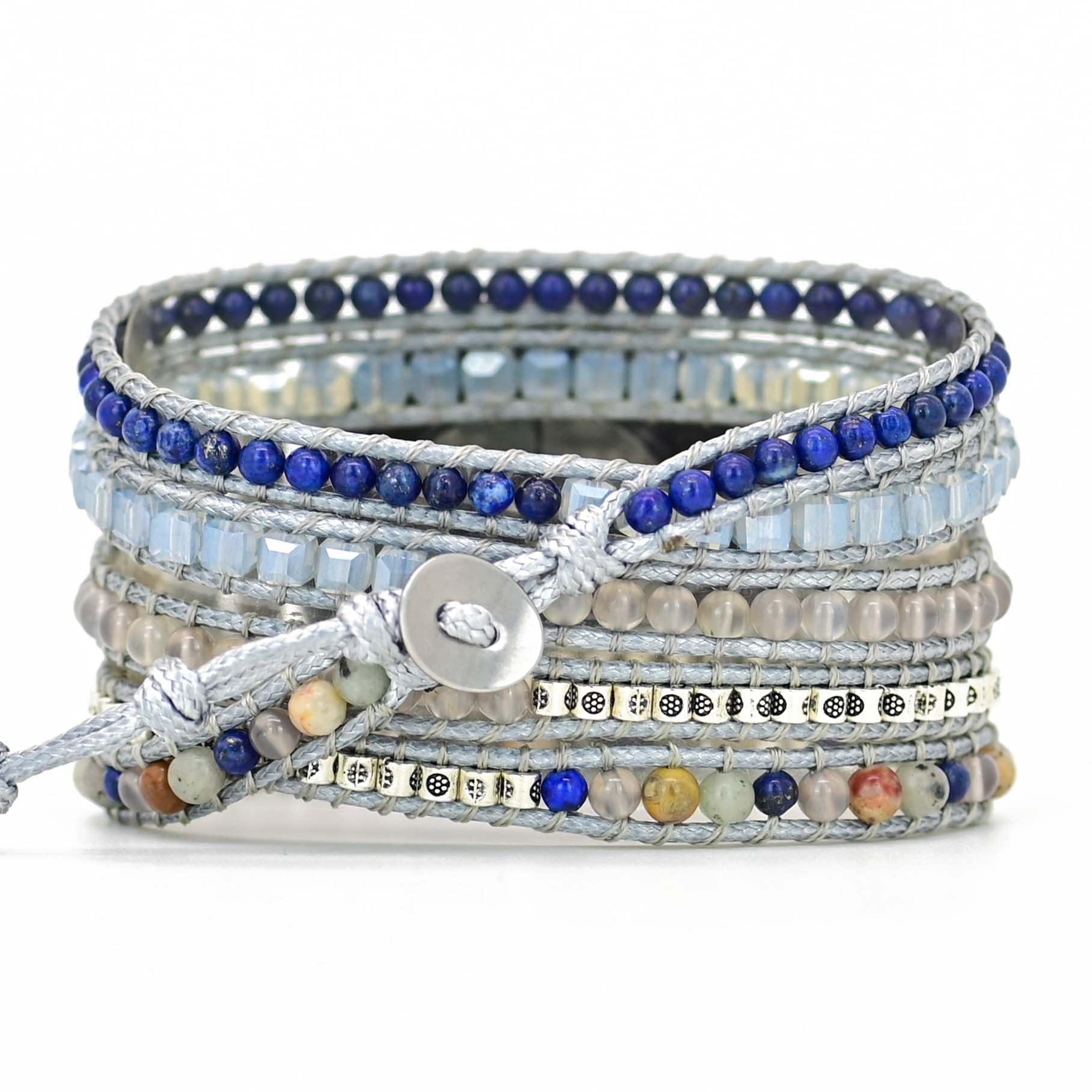 Uhrenarmband "Tiefer Frieden" aus Lapislazuli & Jaspis