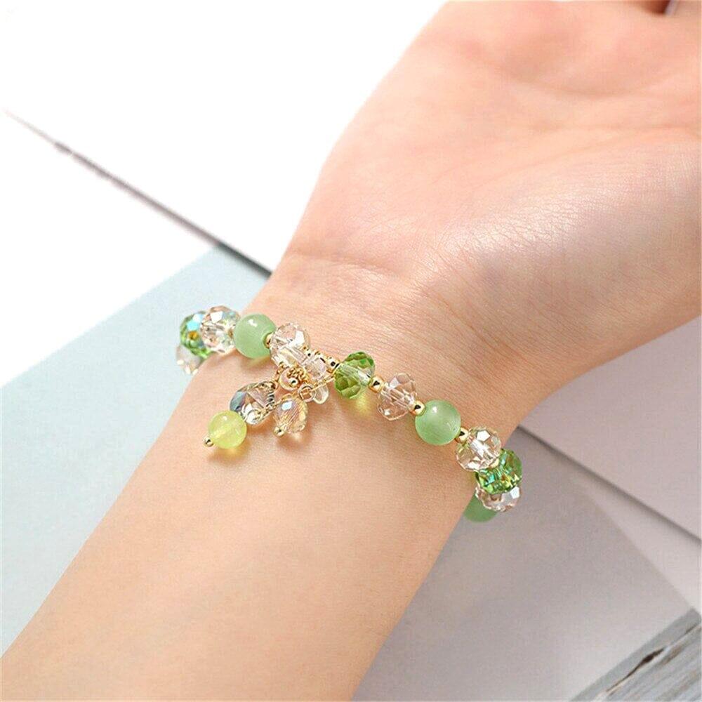 Glücksarmband "Glitzernd" mit Katzenauge