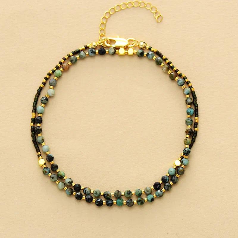 Halskette aus Lapislazuli und Türkis "Himmlischer Horizont"