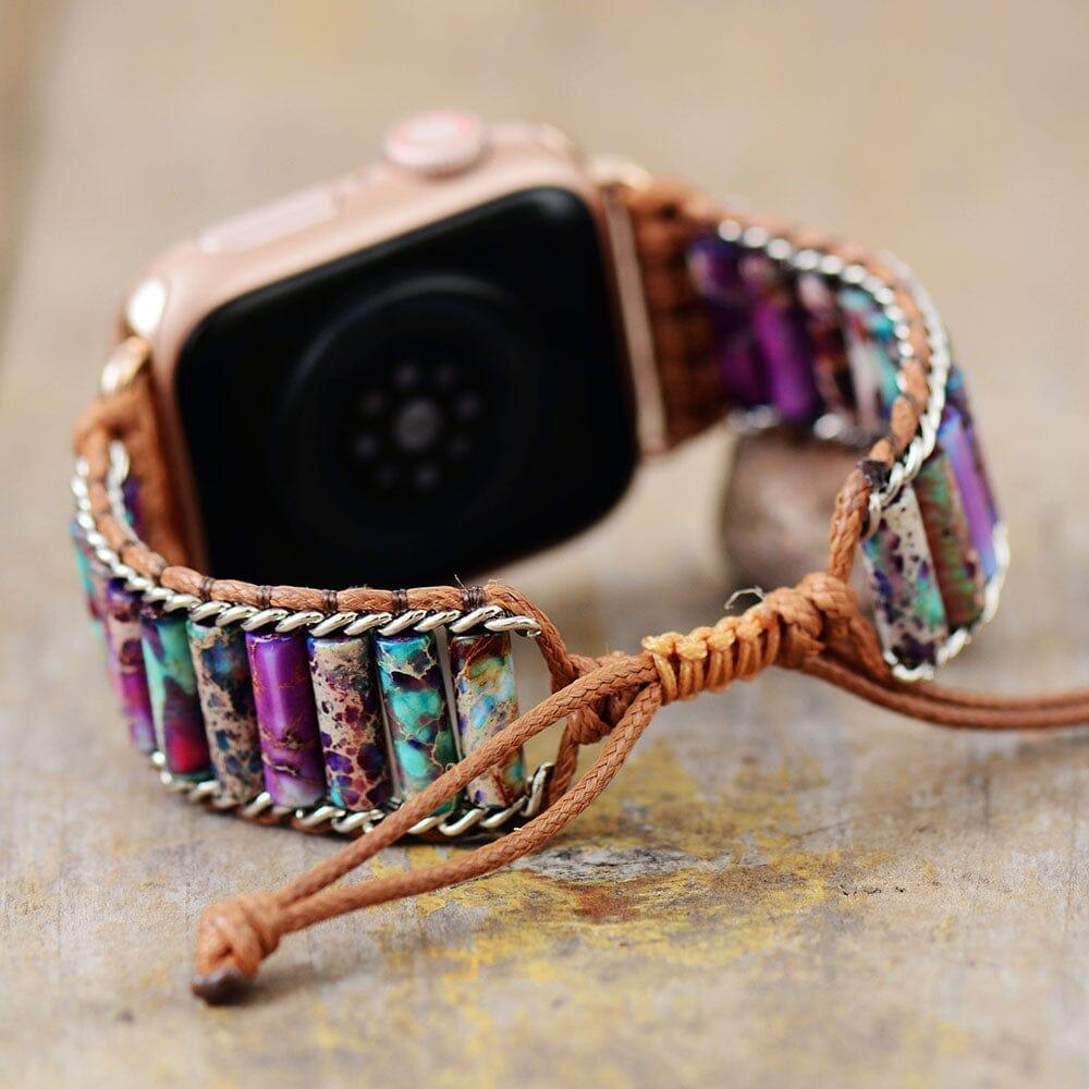 Smartwatch-Armband "Himmlische Essenz" aus lila Jaspis