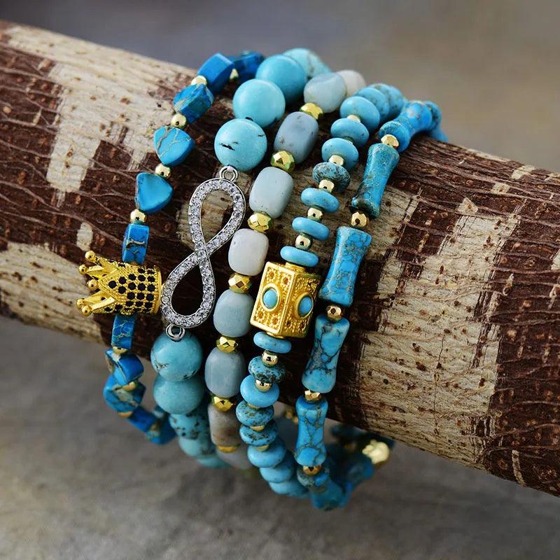 Armbandset aus Türkis und Amazonit "Die Nepal-Kollektion"