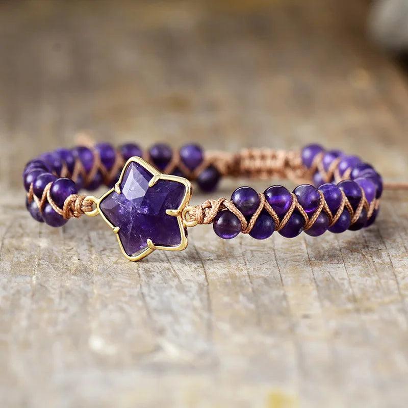 Rosenquarz- & Amethyst-Armband "Sternenträume"