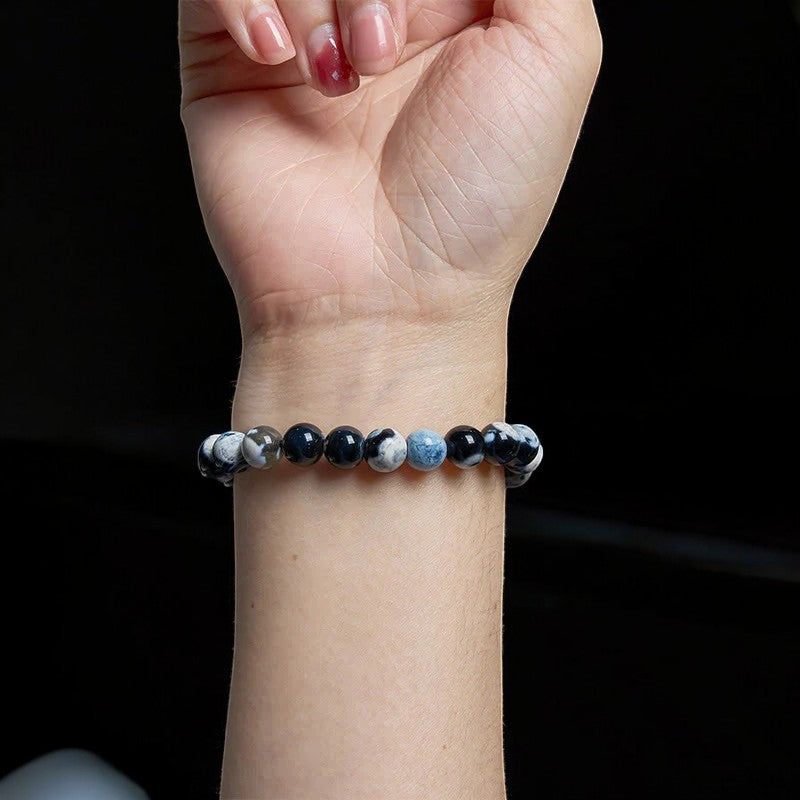 Beruhigende Wellen - Natürliches Orca-Achat-Heilarmband