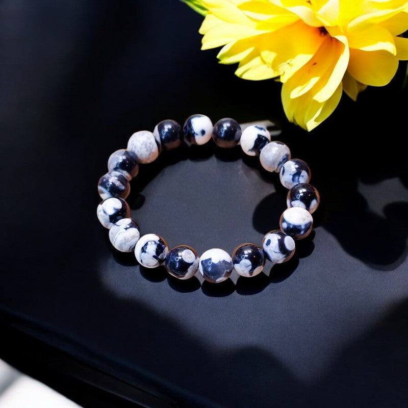 Beruhigende Wellen - Natürliches Orca-Achat-Heilarmband