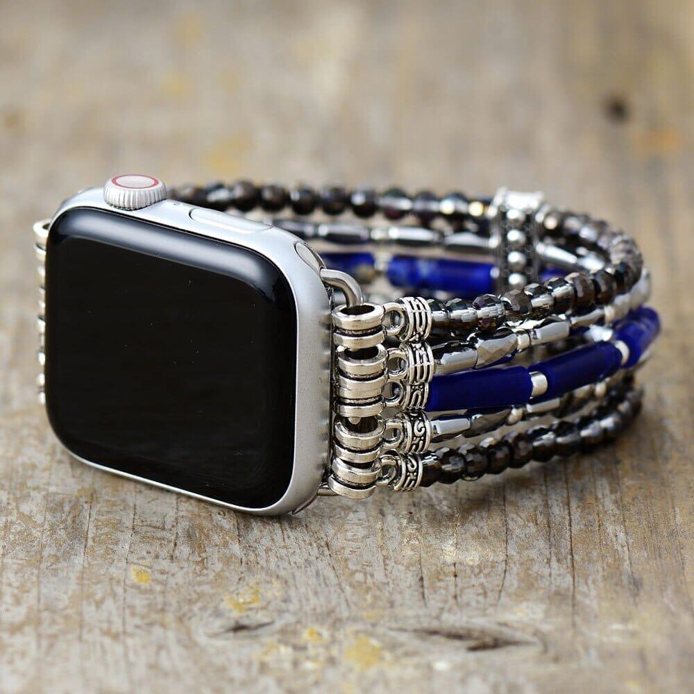 Smartwatch-Armband "Kraftvolle Aura" aus Jaspis und Rhodonit