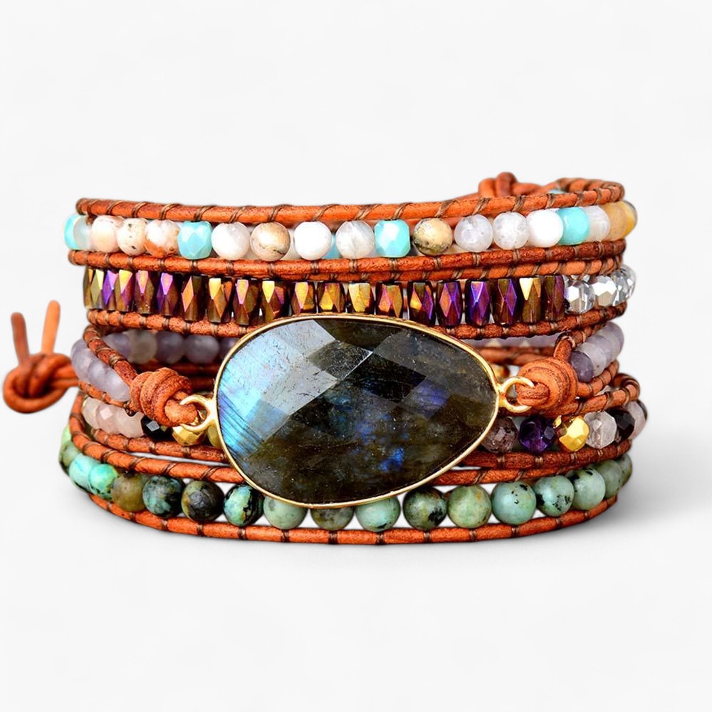 Wickelarmband "Labradorit-Schutz"