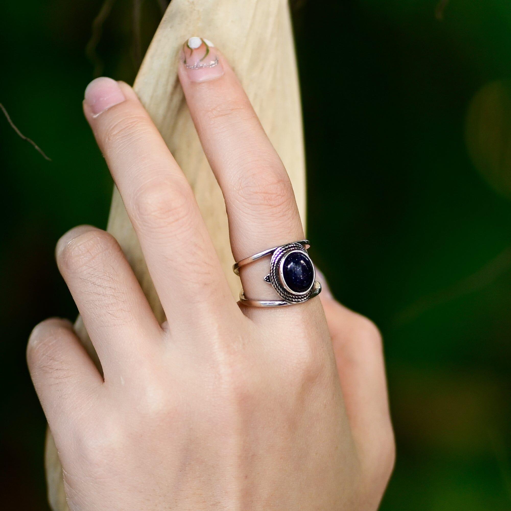 Gatani - Kosmos Ring mit Blauem Sandstein