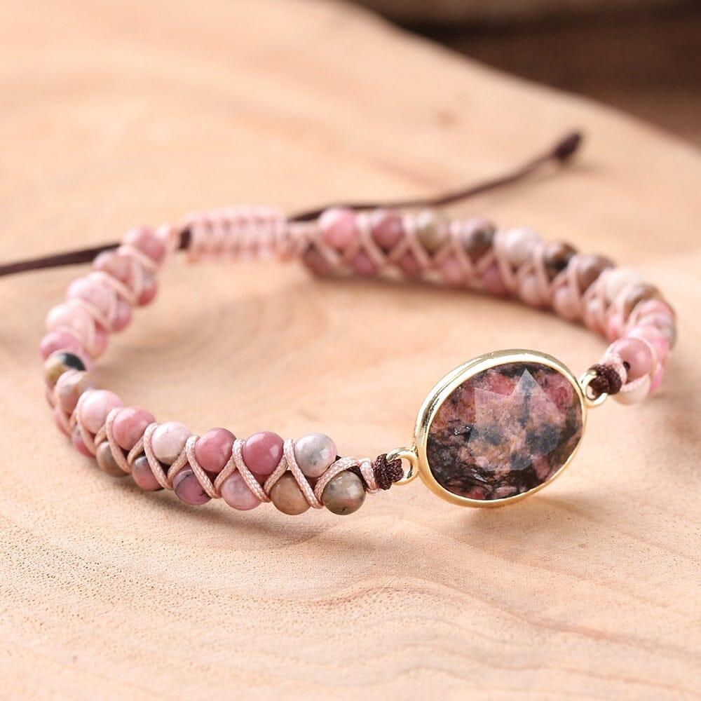 Göttliche Weiblichkeit: Geflochtenes Armband in Rosa