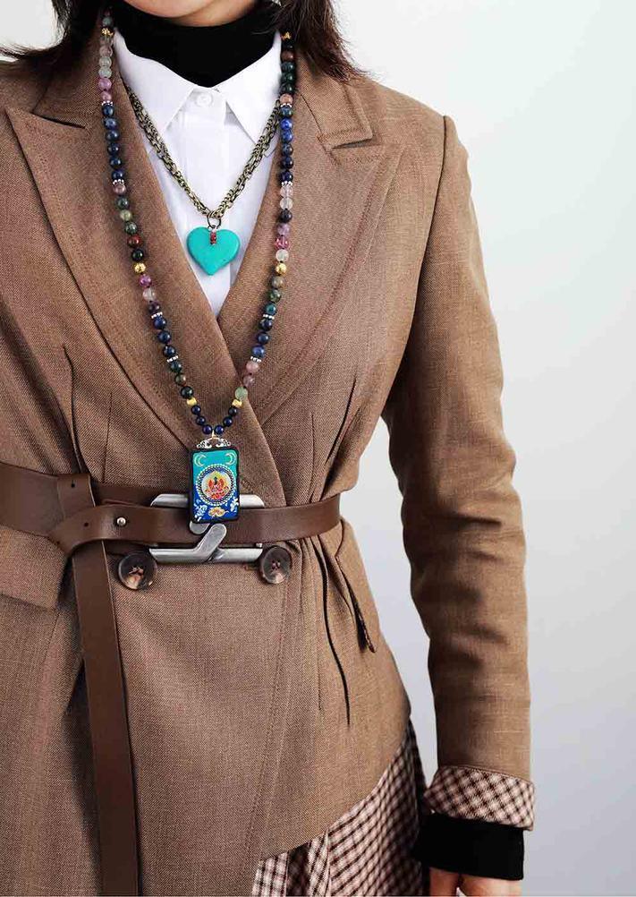 Buddha-Anhänger-Halskette "Ethnisch"