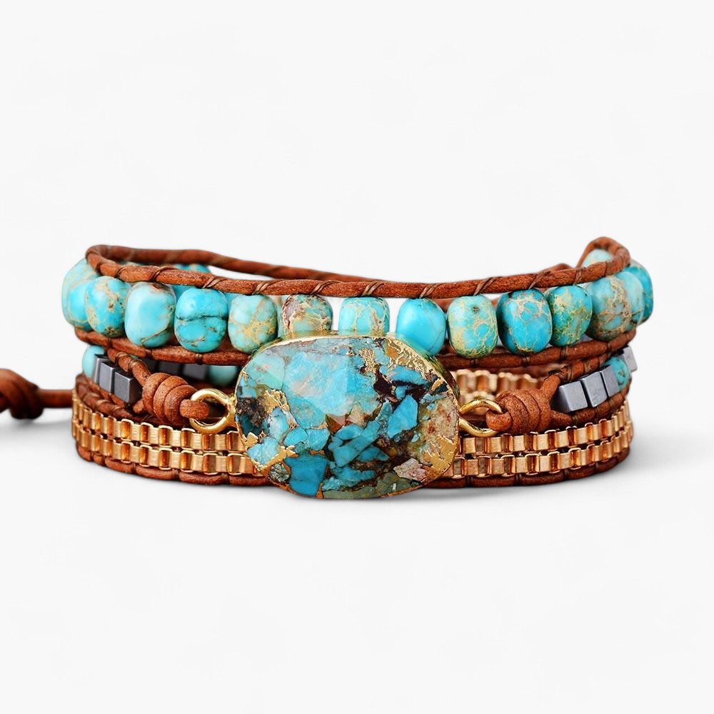 Türkis-Wickelarmband für Beruhigung