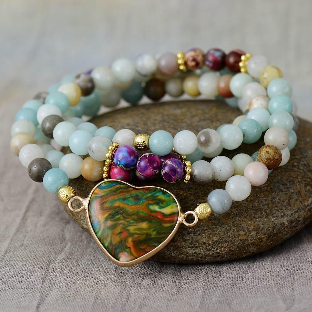 Mala-Perlen "Göttliche Essenz" aus Edelsteinen