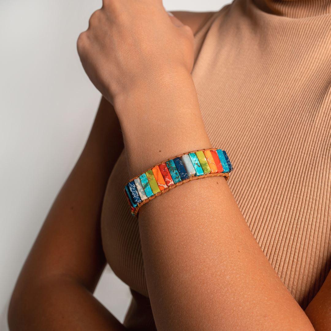 Manschettenarmband für alle sieben Chakren