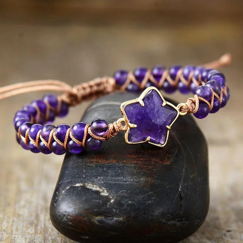Rosenquarz- & Amethyst-Armband "Sternenträume"
