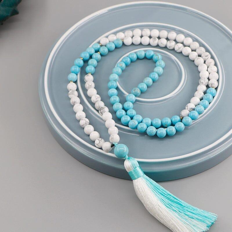 Mala Halskette "Ruhige Intentionen" mit Howlite & Türkis