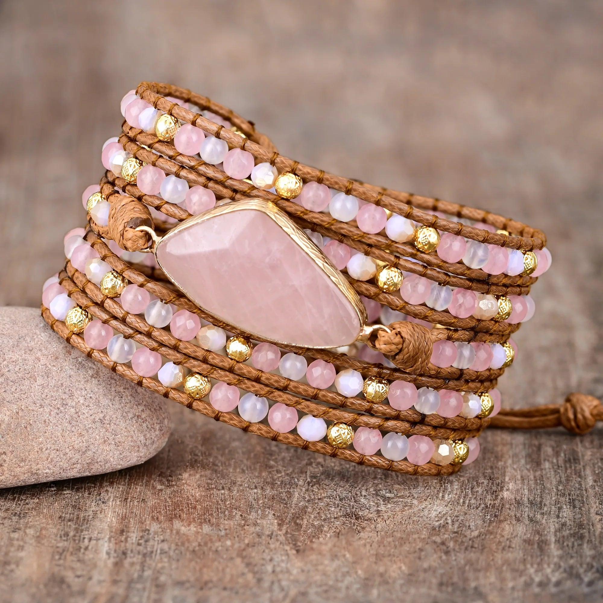 Rosenquarz-Armband "Anmutige Aura"