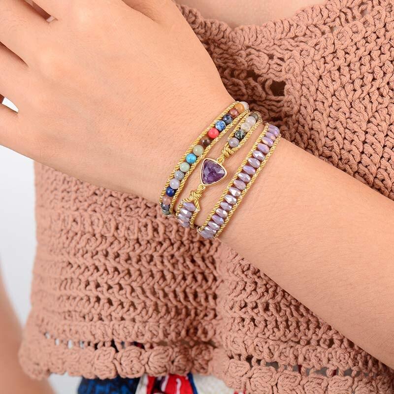 Wickelarmband "Amethyst-Spirit"