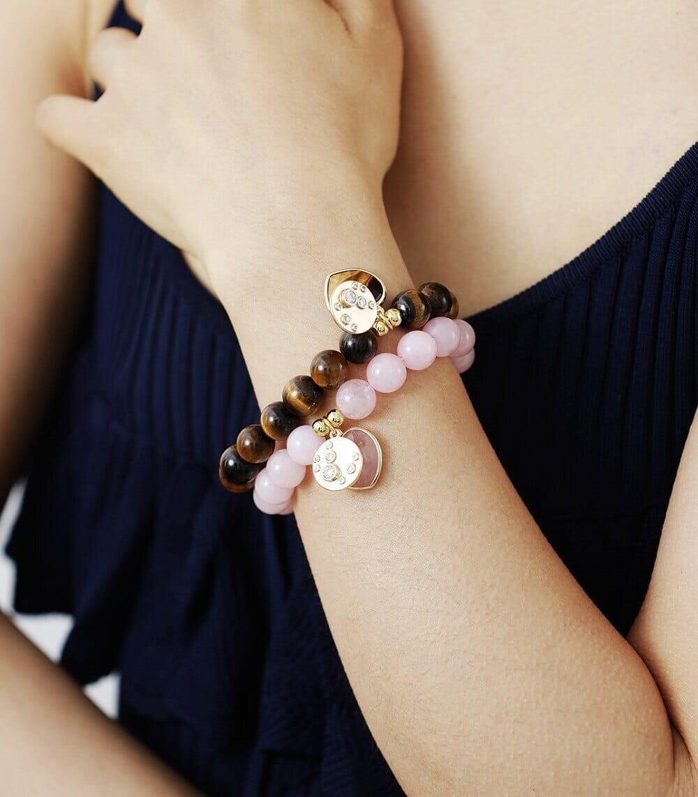 Armband mit natürlichen Edelsteinen "Herzensbalance"