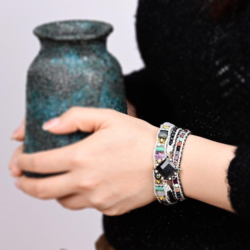 Armband "Glänzende Erdung" aus Edelsteinen