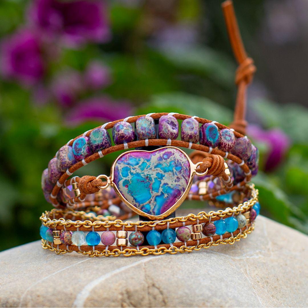 Lila Wickelarmband "Romantische Leidenschaft"